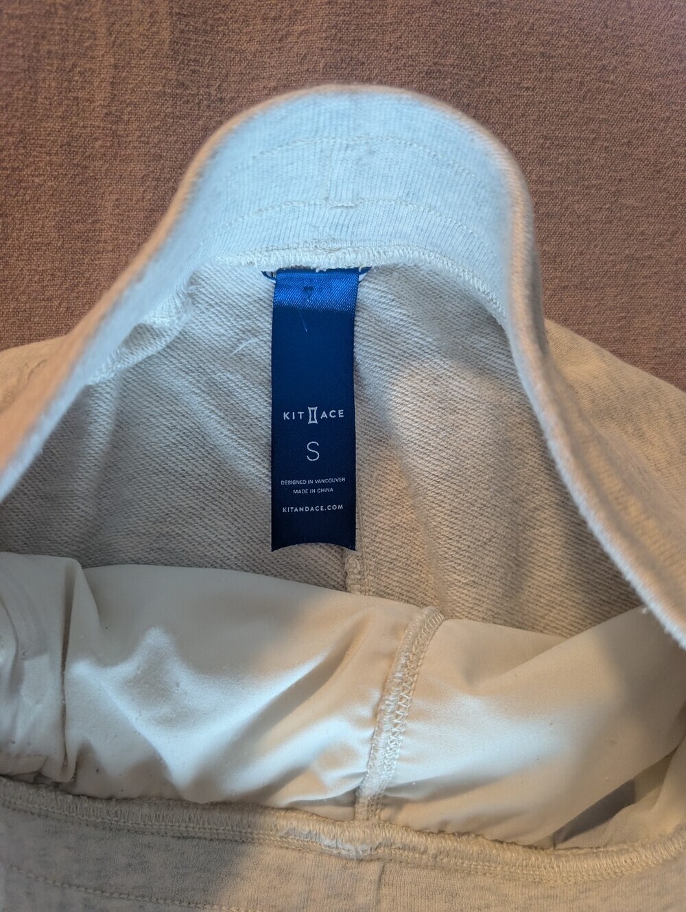 KIT + ACE Women’s Joggers | Cream Oatmeal Lounge Sweatpants | Size Small - Picture 4 of 6